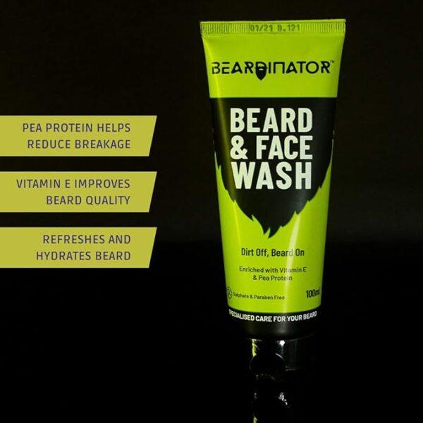 Beardinator Face and Beard Wash for Men