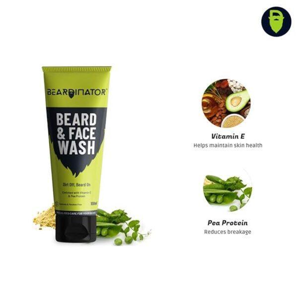 Beardinator Face and Beard Wash for Men