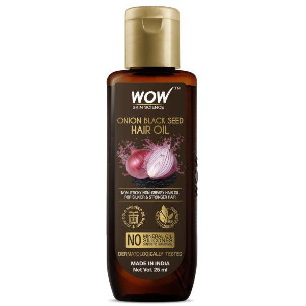 WOW Skin Science Onion Black Seed Hair Oil with Comb - 100mL